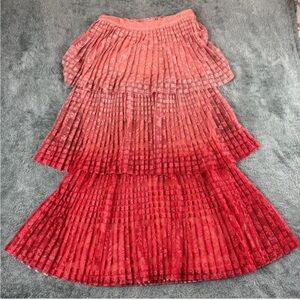 Anthropologie Pink Ombre Lace Maxi Skirt